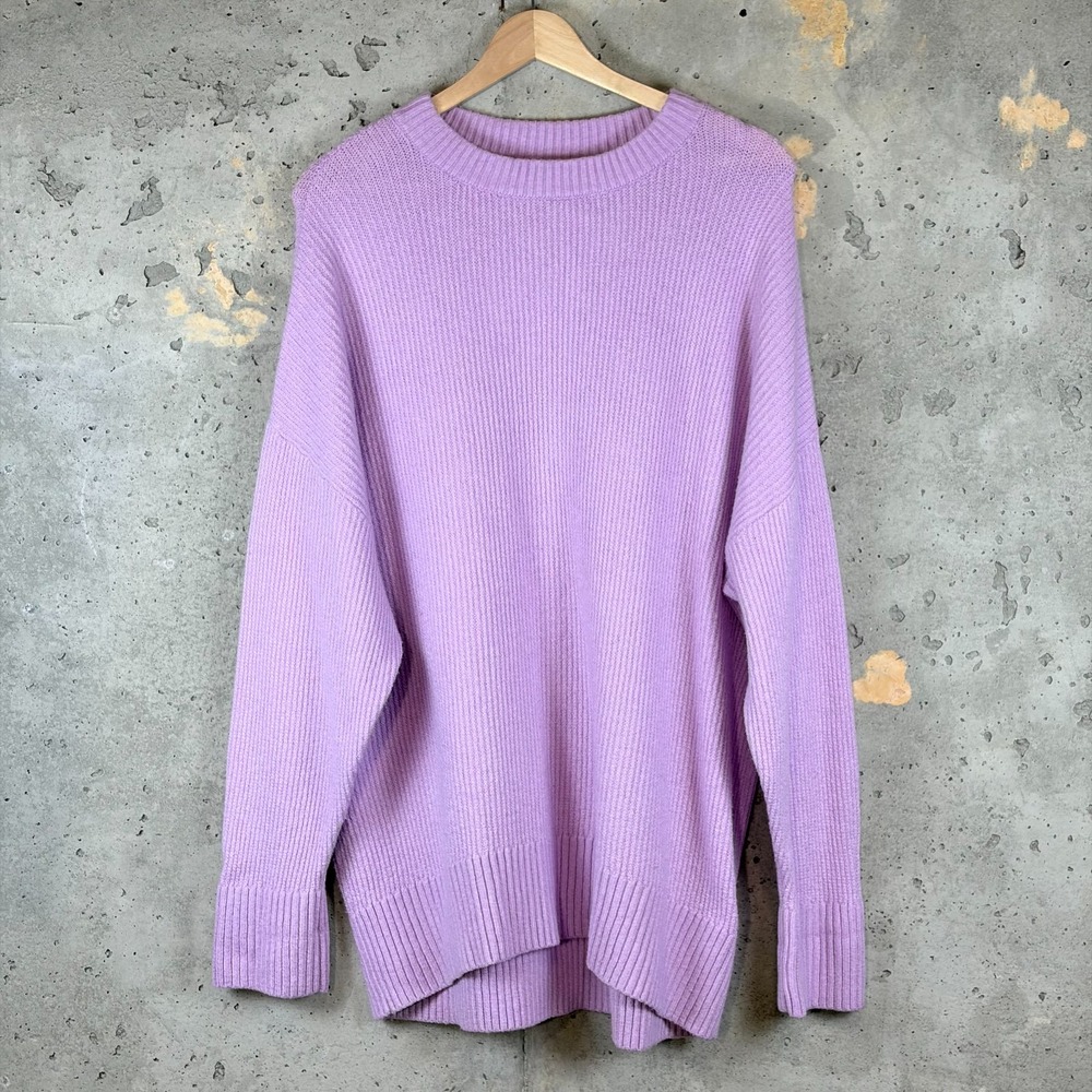 Old Navy SoSoft Tunic Sweater Womens XL Dahlia Ribbed Knit Crew Neck 784457-06